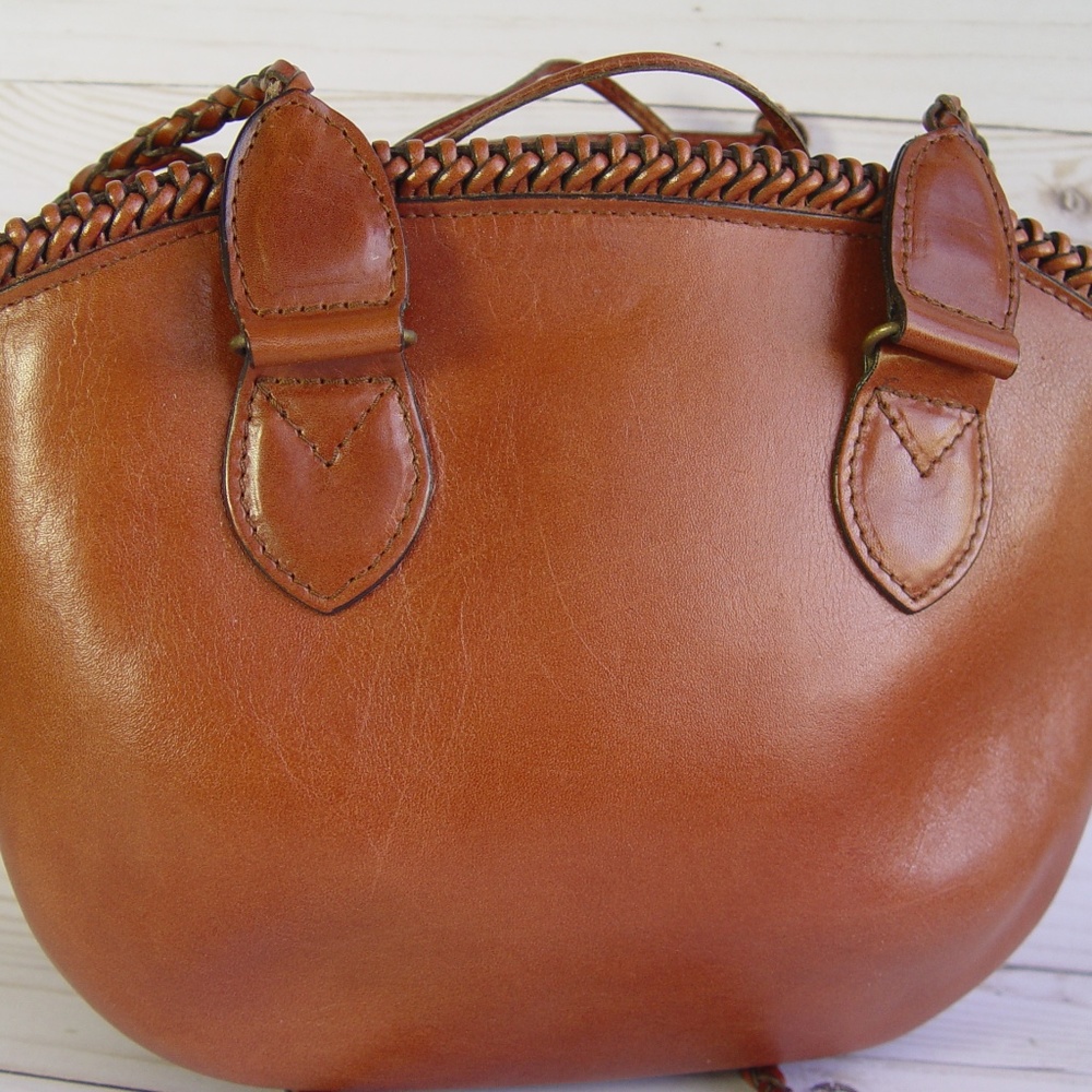 T.A.C. Drawstring leather shoulder bag hobo